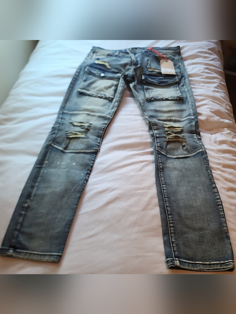 NWT Kilogram Front Cargo Skinny Fit Jeans Men's Size 38x32